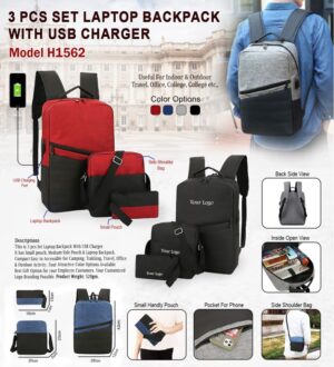 3 set Travel Laptop Backpack